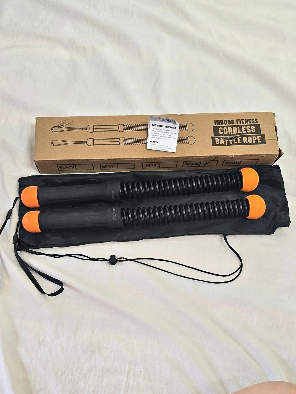 AESTIL Cordless Battle Rope Black & Orange Like New